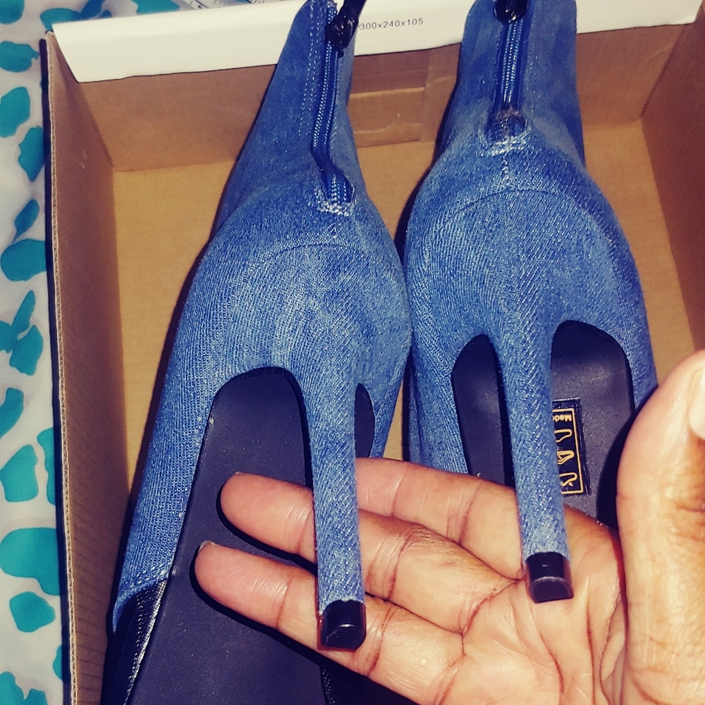 🆕 Inventory Denim/Mesh Ankle Boots - Picture 5 of 12